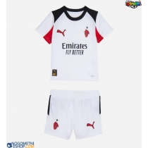 Otroški Nogometni dresi AC Milan Ardon Jashari #30 Gostujoči 2025-26 Kratek Rokav (+ Kratke hlače)